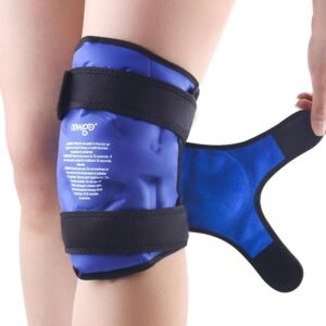 NEWGO Ice Pack for Knee Injuries Reusable, Knee Ice Pack Wrap Around Entire Knees for Replacement Surgery Recovery, Gel Cold Pack Wrap for Meniscus Tear, ACL, Swelling Pain Relief – Blue NEWGO Ice Pack for Knee Injuries Reusable, Knee Ice Pack Wrap Around Entire Knees for Replacement Surgery Recovery, Gel Cold Pack Wrap for Meniscus Tear, ACL, Swelling Pain Relief - Blue